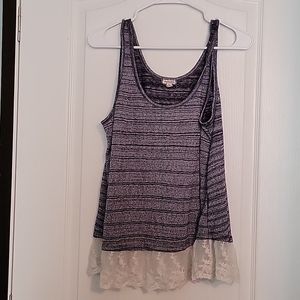 Lace and Striped tank top